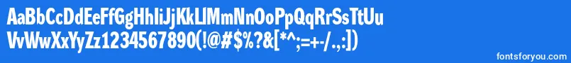 Шрифт DynagroteskdcBold – белые шрифты на синем фоне