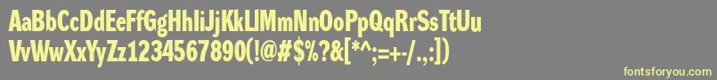 Шрифт DynagroteskdcBold – жёлтые шрифты на сером фоне