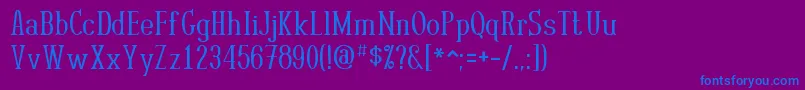 Шрифт RutabanNormal – синие шрифты на фиолетовом фоне