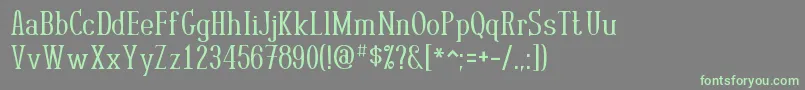 RutabanNormal Font – Green Fonts on Gray Background