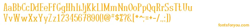 RutabanNormal Font – Orange Fonts on White Background