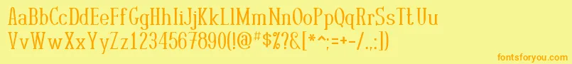More about RutabanNormal Font RutabanNormal Font – Orange Fonts on Yellow Background
