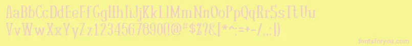 More about RutabanNormal Font RutabanNormal Font – Pink Fonts on Yellow Background