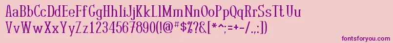 RutabanNormal Font – Purple Fonts on Pink Background