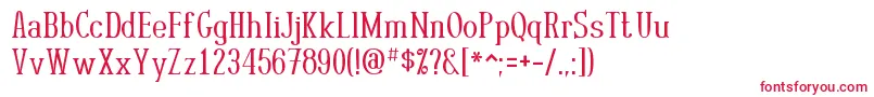 RutabanNormal Font – Red Fonts on White Background