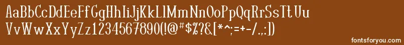 RutabanNormal Font – White Fonts on Brown Background