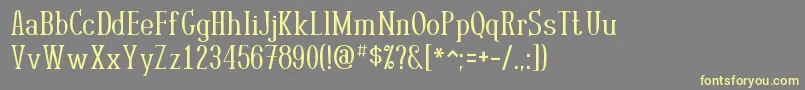 RutabanNormal Font – Yellow Fonts on Gray Background
