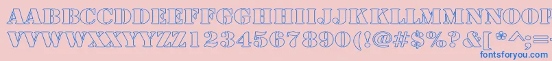 ArmyHollowWide Font – Blue Fonts on Pink Background
