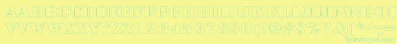 Police ArmyHollowWide – polices vertes sur fond jaune