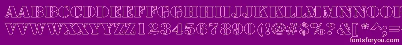 ArmyHollowWide Font – Pink Fonts on Purple Background