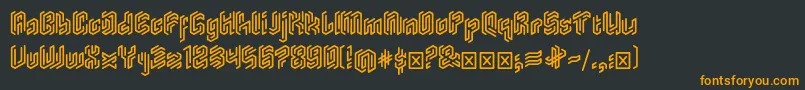 Шрифт MonogramRounded – оранжевые шрифты на чёрном фоне