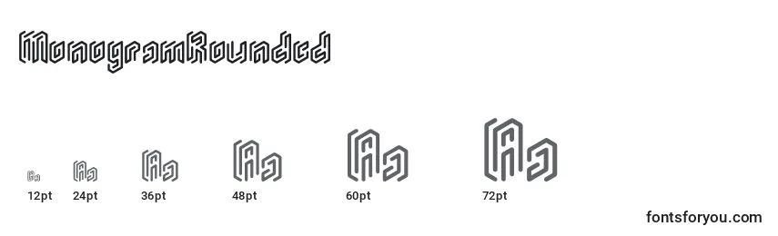 MonogramRounded Font Sizes