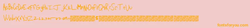 Openhatch Font – Orange Fonts on Pink Background