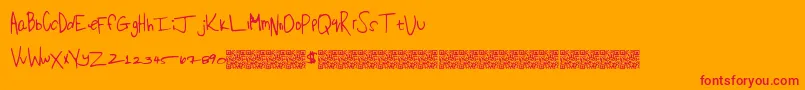 Openhatch Font – Red Fonts on Orange Background