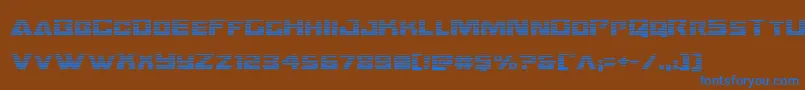 Oceanicdriftgrad-fontti – siniset fontit ruskealla taustalla