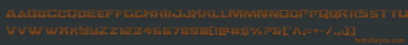 Oceanicdriftgrad-fontti – ruskeat fontit mustalla taustalla