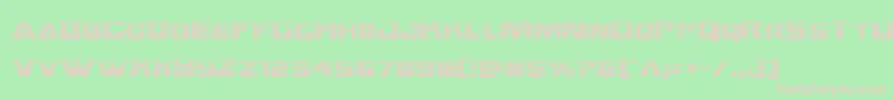 Oceanicdriftgrad-fontti – vaaleanpunaiset fontit vihreällä taustalla