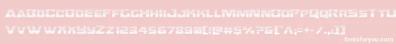 Oceanicdriftgrad-fontti – valkoiset fontit vaaleanpunaisella taustalla