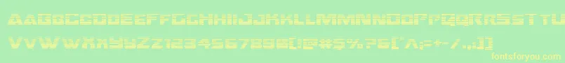 Oceanicdriftgrad-fontti – keltaiset fontit vihreällä taustalla