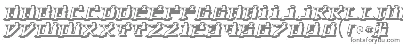 フォントYytriumRegular – 白い背景に灰色の文字