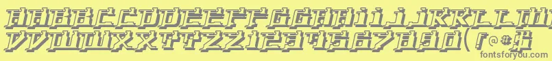 YytriumRegular Font – Gray Fonts on Yellow Background