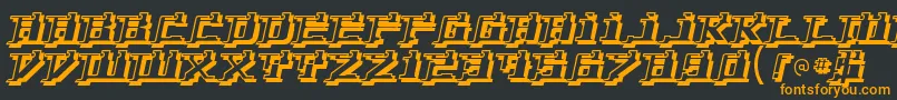 YytriumRegular Font – Orange Fonts on Black Background