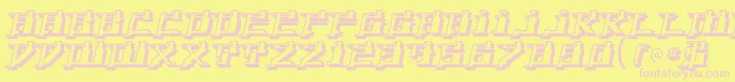 YytriumRegular Font – Pink Fonts on Yellow Background