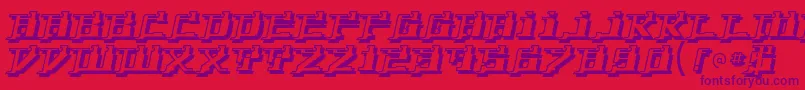 YytriumRegular Font – Purple Fonts on Red Background