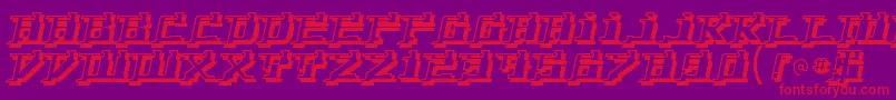 YytriumRegular Font – Red Fonts on Purple Background