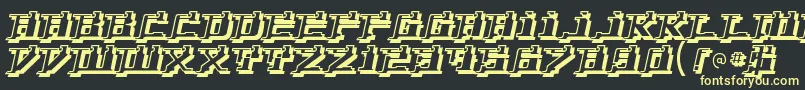 YytriumRegular Font – Yellow Fonts on Black Background