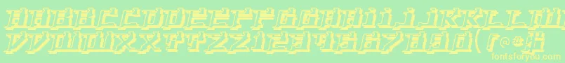 YytriumRegular Font – Yellow Fonts on Green Background