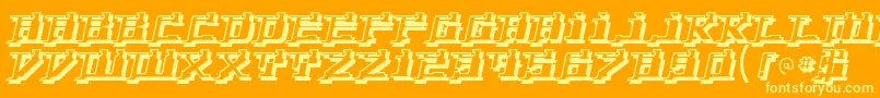 フォントYytriumRegular – オレンジの背景に黄色の文字