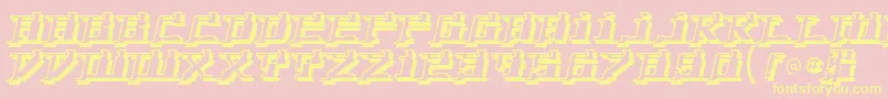 YytriumRegular Font – Yellow Fonts on Pink Background