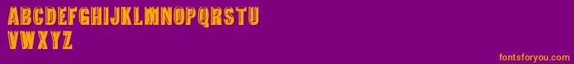 TejaratchiThBold Font – Orange Fonts on Purple Background