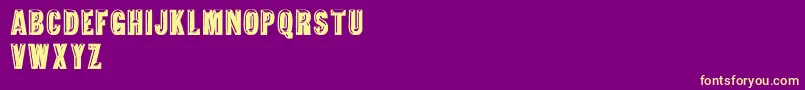 TejaratchiThBold Font – Yellow Fonts on Purple Background