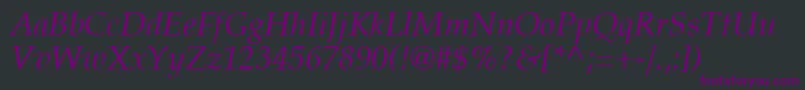 PalatiaItalic Font – Purple Fonts on Black Background