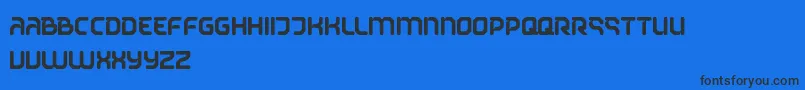 Шрифт StreetmovementRounded – чёрные шрифты на синем фоне