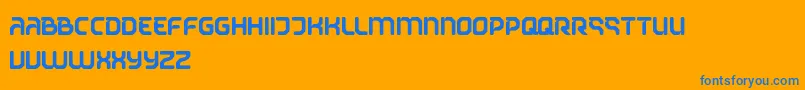 StreetmovementRounded Font – Blue Fonts on Orange Background