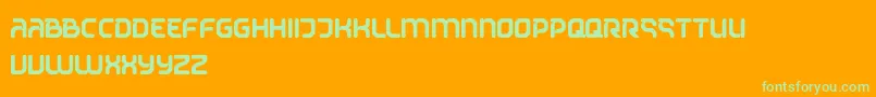 StreetmovementRounded Font – Green Fonts on Orange Background