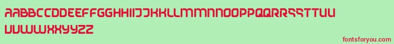 StreetmovementRounded Font – Red Fonts on Green Background