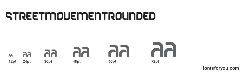 sizes of streetmovementrounded font, streetmovementrounded sizes