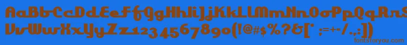 Шрифт Lakeshore – коричневые шрифты на синем фоне