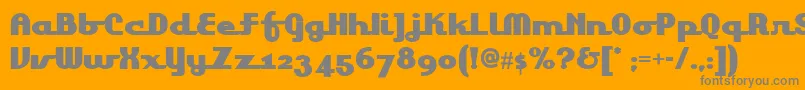 フォントLakeshore – オレンジの背景に灰色の文字