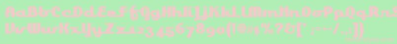 Lakeshore Font – Pink Fonts on Green Background