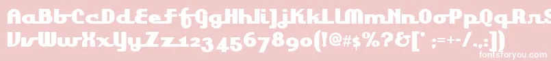 Lakeshore Font – White Fonts on Pink Background