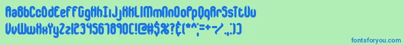 フォントEncapsulatePlainBrk – 青い文字は緑の背景です。