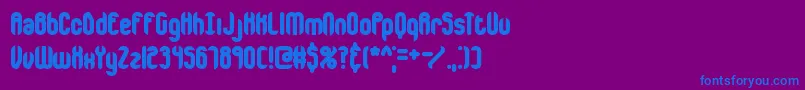 フォントEncapsulatePlainBrk – 紫色の背景に青い文字