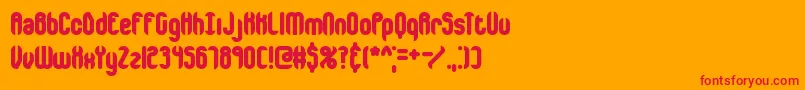 EncapsulatePlainBrk Font – Red Fonts on Orange Background