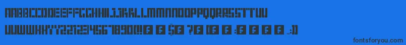 フォントHangar – 黒い文字の青い背景