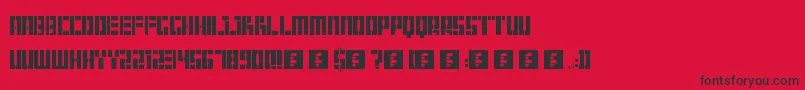 Hangar Font – Black Fonts on Red Background